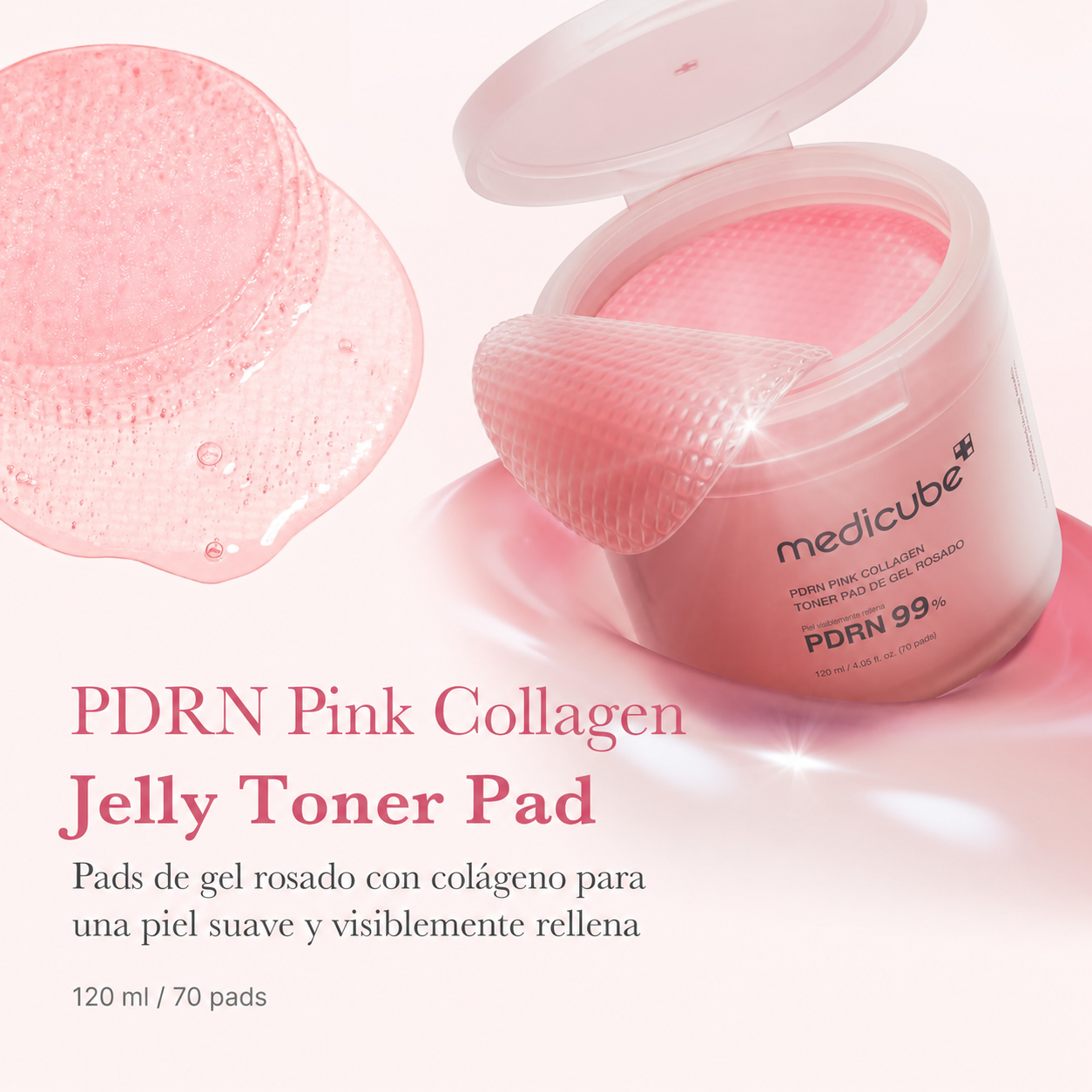 Medicube Toner Pads Salmon DNA PDRN Pink Collagen Jelly Pad